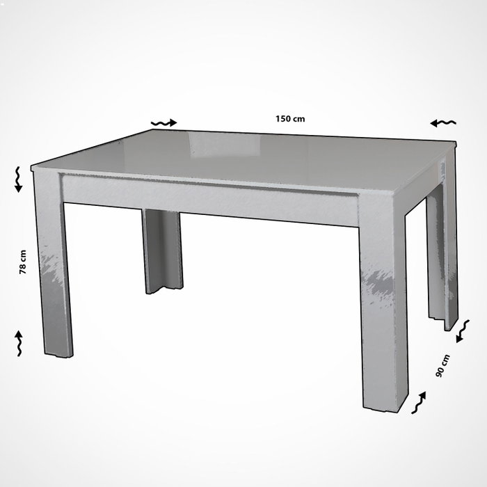 Hanah Home Mesa de comedor extensible Bois - Walnut